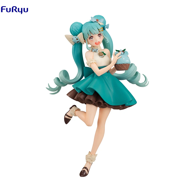 

Оригинальная фигурка Furyu Vocaloid Hatsune Miku Sweet сладости, шоколад Мятная аниме, фигурка, коллекционная игрушка, подарок