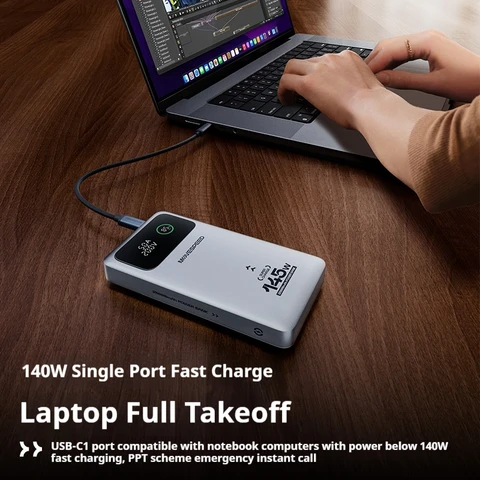MOVESPEED M25Pro 25000 мАч Power Bank высокой мощности 140 Вт Тип C Мобильный внешний аккумулятор с быстрой зарядкой для iPhone16pro Max MacBook Ноутбук