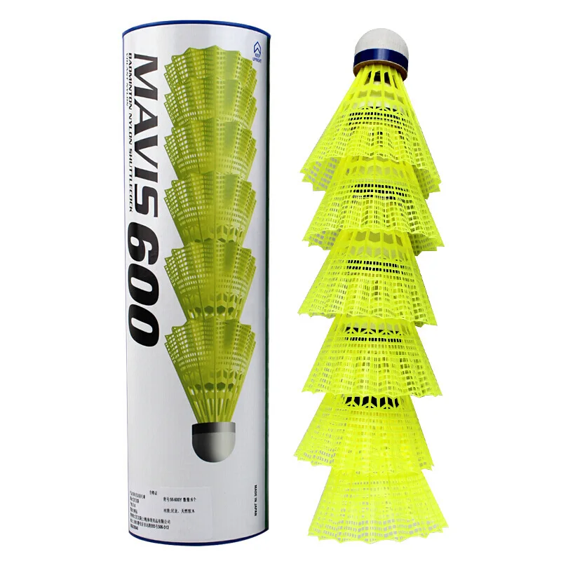 

5 tubes YONEX badminton nylon ball endurance training YY plastic rubber ball M-600 yellow 6PCS/Tube