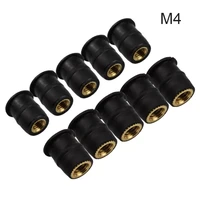 10pcs motorcycle windshield windscreen screws universal m4m5m6 rubber well nut motorcycle accessories