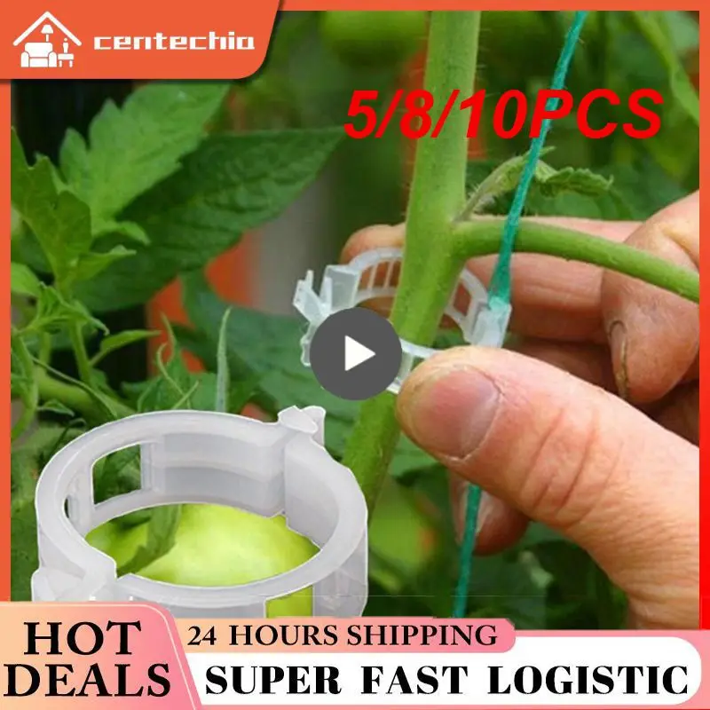 

50/100 Reusable Plastic Plant Support Clips For Plants Hanging Vine Clips Garden Greenhouse Vegetables Tomato Clips Plant Clips