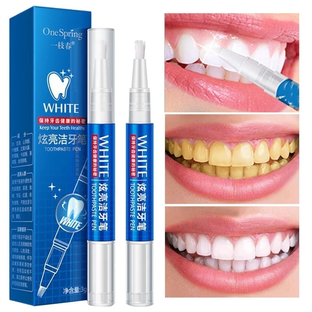 

2.5ml Teeth Whitening Pen Tooth Gel Whitener Bleach Remove Stains Instant Brighten Teeth Whitening Cleaning Serum Beauty Health
