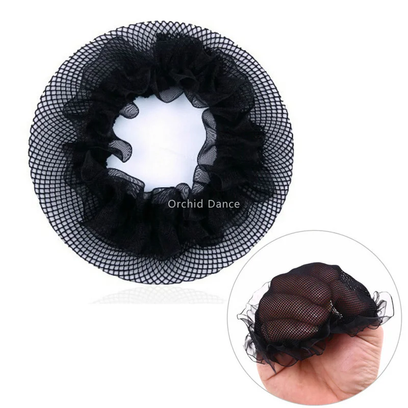 

Cheap Girls Women Ballet Dance Skating Black Snoods Hair Net Head Bun for sale