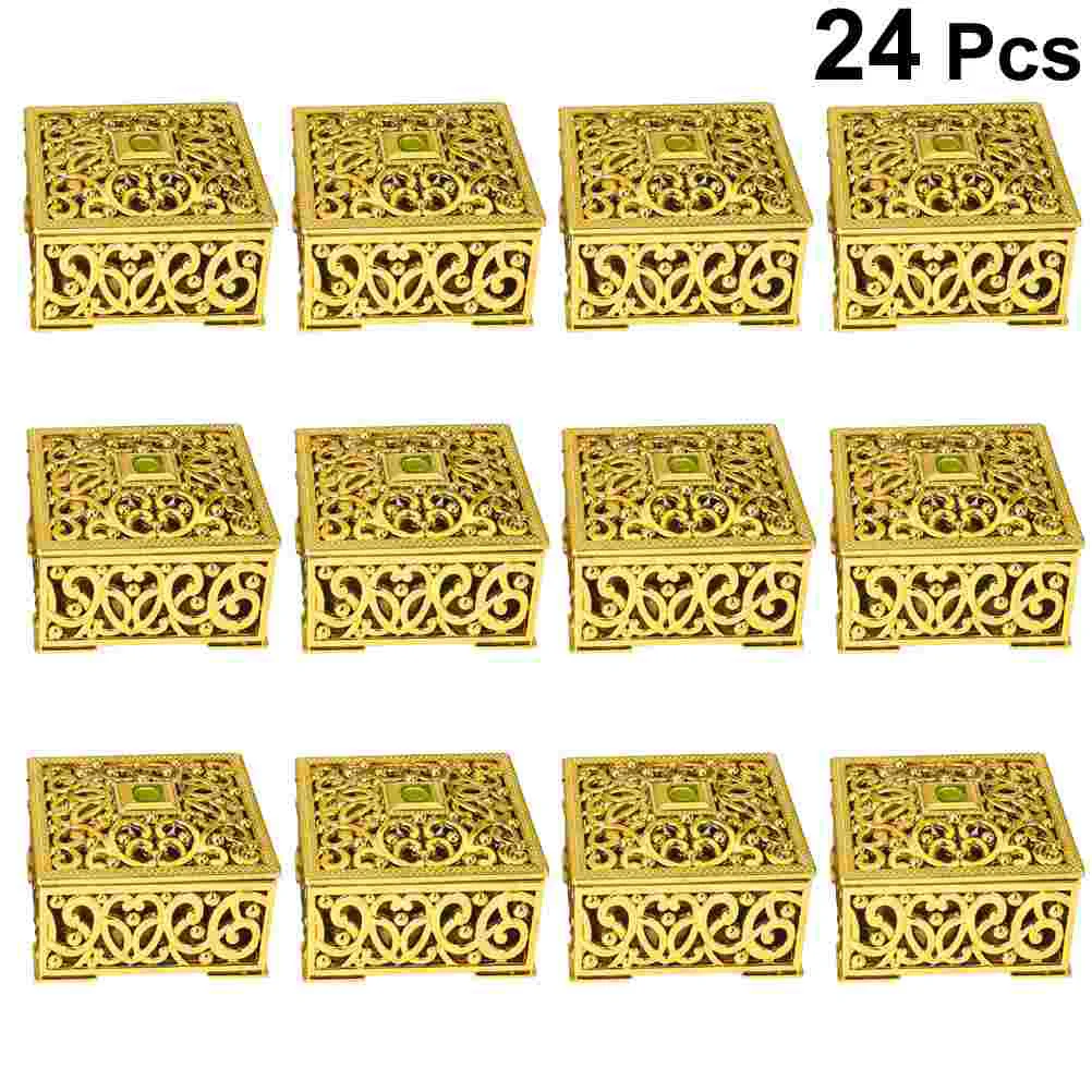 

24 PCS Square Gift Boxes Wedding Candy Boxes De Square Candy Box Candy Gift Box Wedding Party Favor Boxes Pp