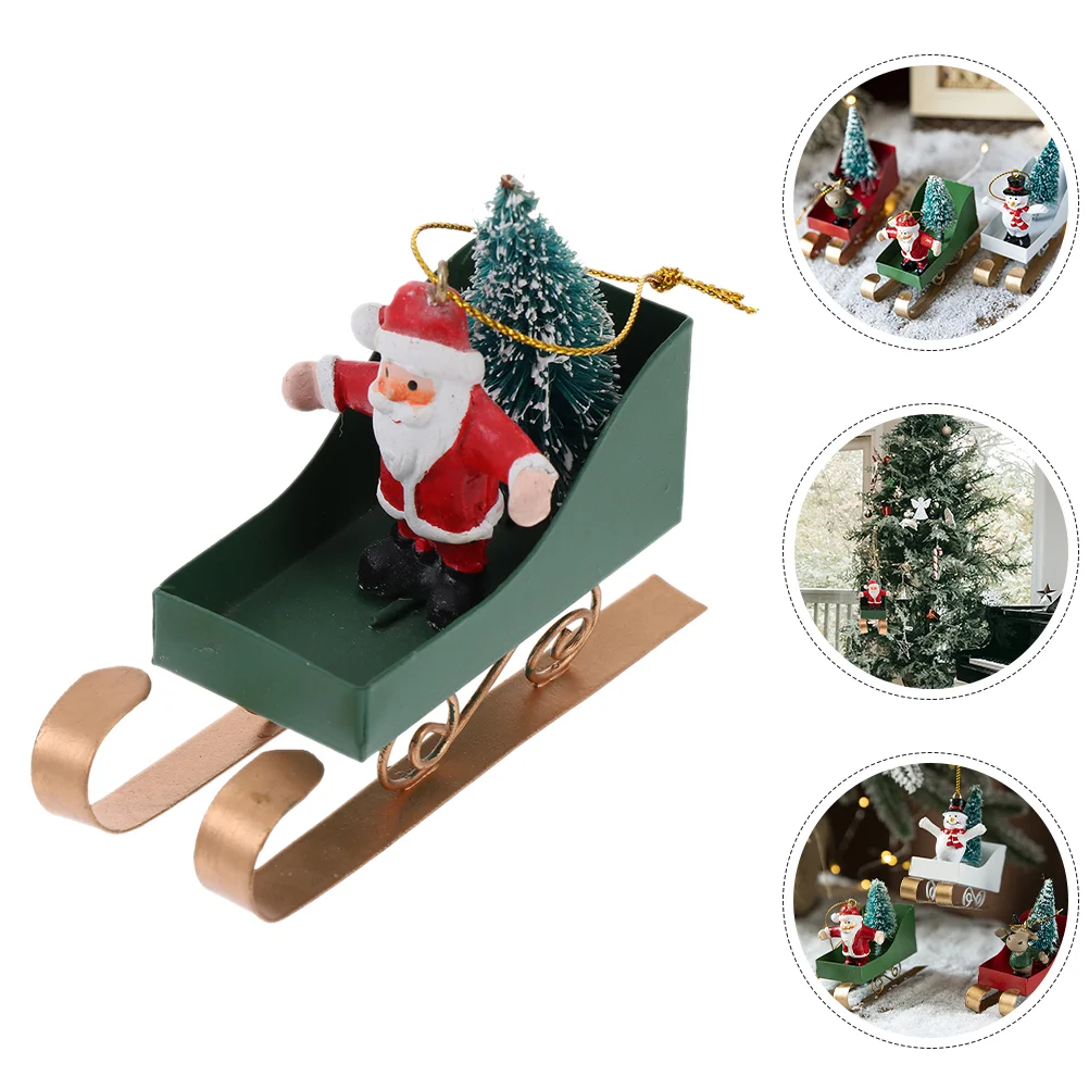 

Christmas Tree Hanging Decoration Cartoon Pendant Decorative Wall Hanging Sleigh