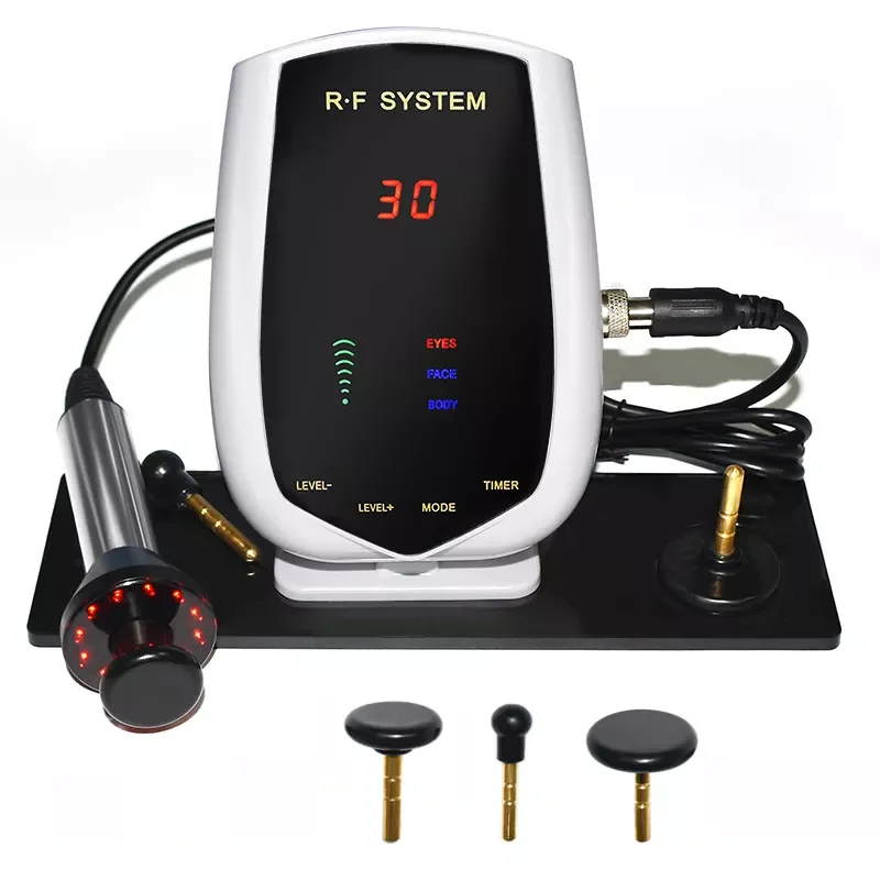 

Новый ручной радиочастотный аппарат для лифтинга лица 448 кГц с крассветильник щением для омоложения кожи