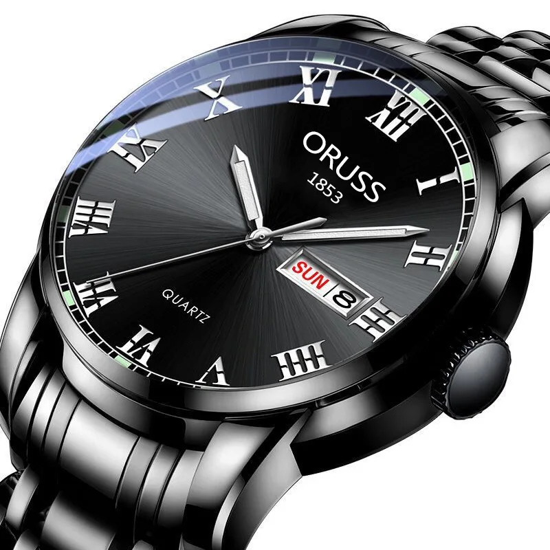 Часы мужские механические Автоматические Стальные кварцевые с календарем в