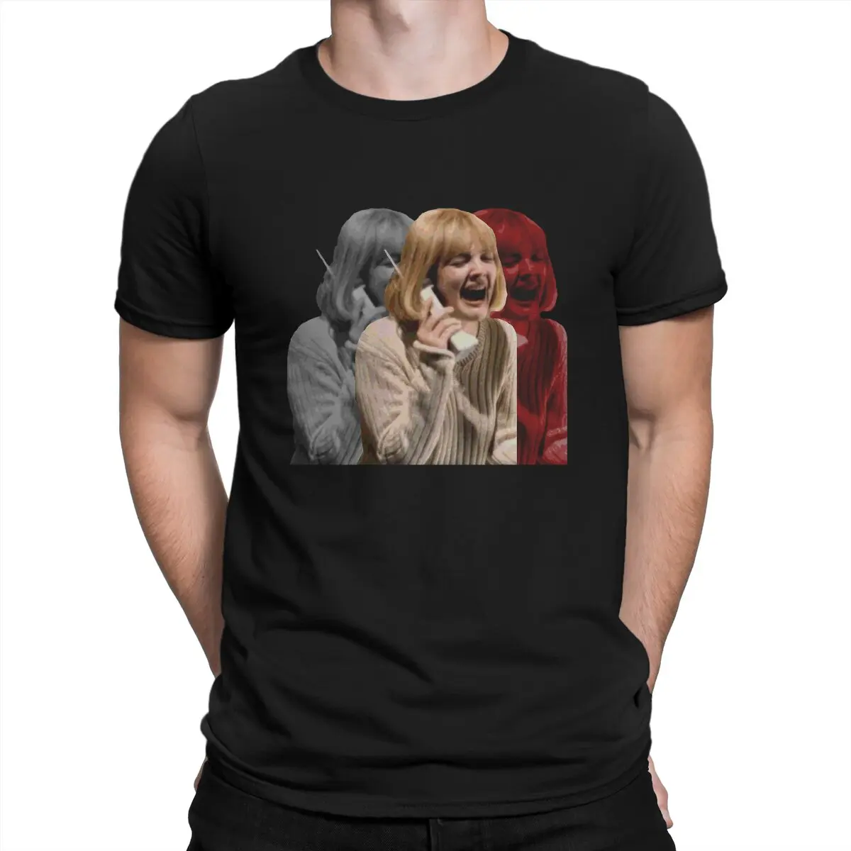 Men Casey Becker Drew Barrymore Scream T Shirts Horror TV series Scream 100% Cotton Tops Hipster Short Sleeve Tees T-Shirts