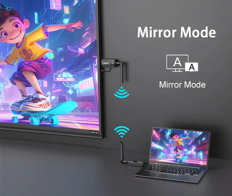 Фото 5G 200M Беспроводной HDMI-удлинитель Видеопередатчик и приемник Тип C Адаптер Экран Поделиться Телефон Камера Ноутбук ПК к ТВ Монитор №4