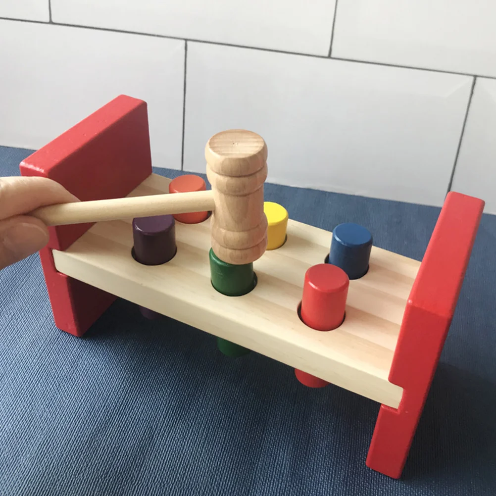 1 Set Children Whack Wooden Whack Game Kids Educational Hammering