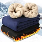 Зимние брюки для девочек из плотного флиса с подкладкой теплые штаны модные мужские джоггеры спортивные штаны повседневные однотоные Цвет штаны размера плюс