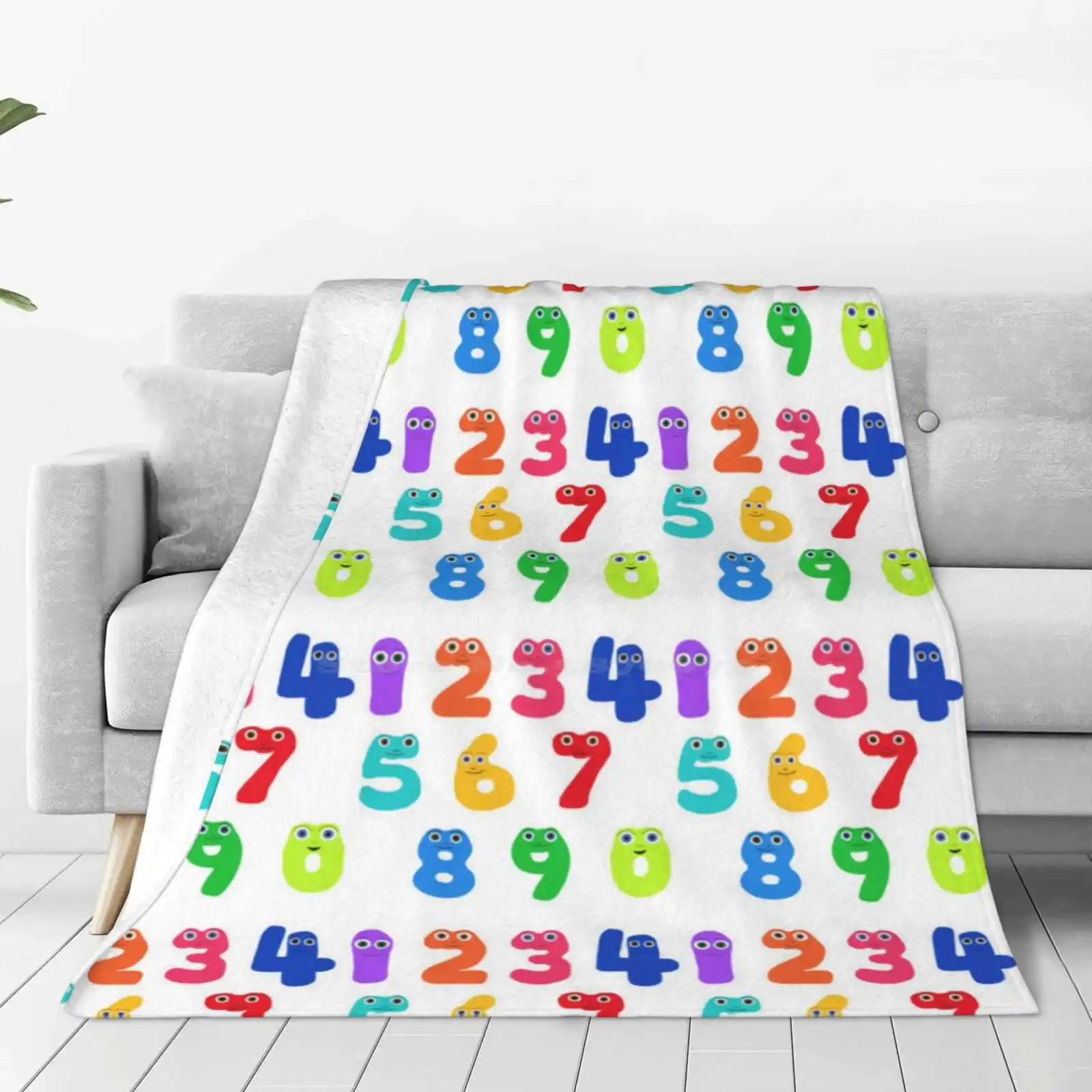 Cbeebies Numberjacks Artwork Four Seasons Удобное теплое мягкое одеяло Cbbc Kids Tv Children British