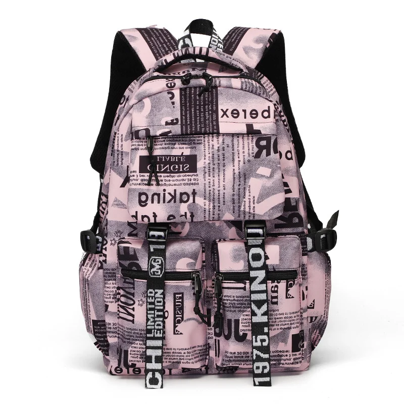 OLSD Student Sports Backpack Kids Casual Fashion Large Capacity School Bag Boys Girls Couple Travel Bag High School Junior Bags