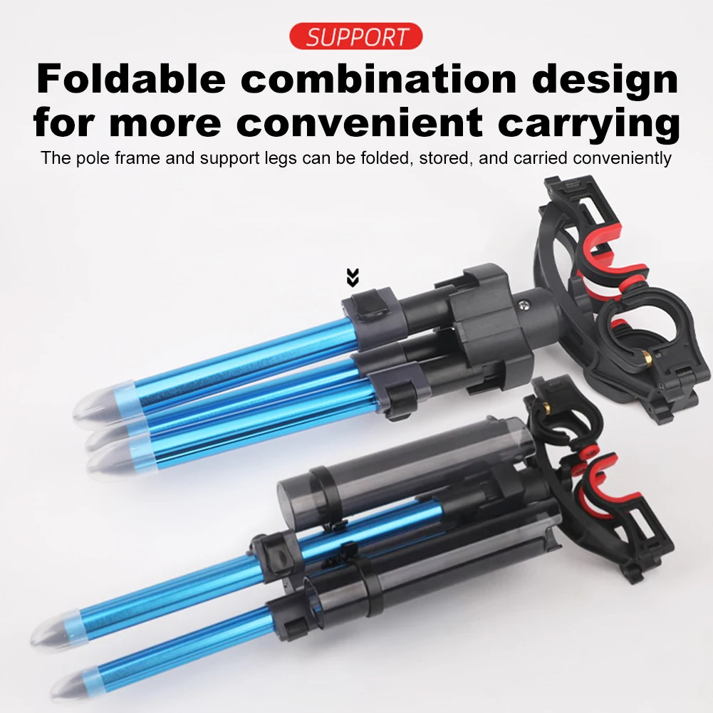 

Triangle Fishing Rod Support Aluminum Alloy Adjustable Foldable Fishing Pole Holder Portable Multifunctional Fishing Accessories