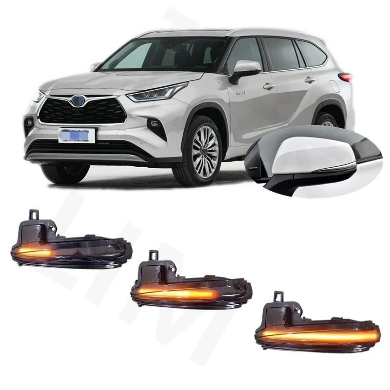 

for Toyota Highlander IV XU70 2020 2021 2021 Dynamic LED Sequential Indicator Mirror Turn Light Signal