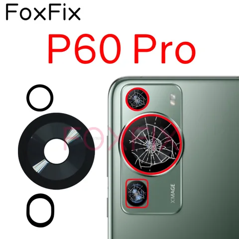 Задняя крышка объектива камеры стеклянная крышка для Huawei P60 Pro P60 искусство LNA-LX9 MNA-LX9 Замена с клейкой наклейкой