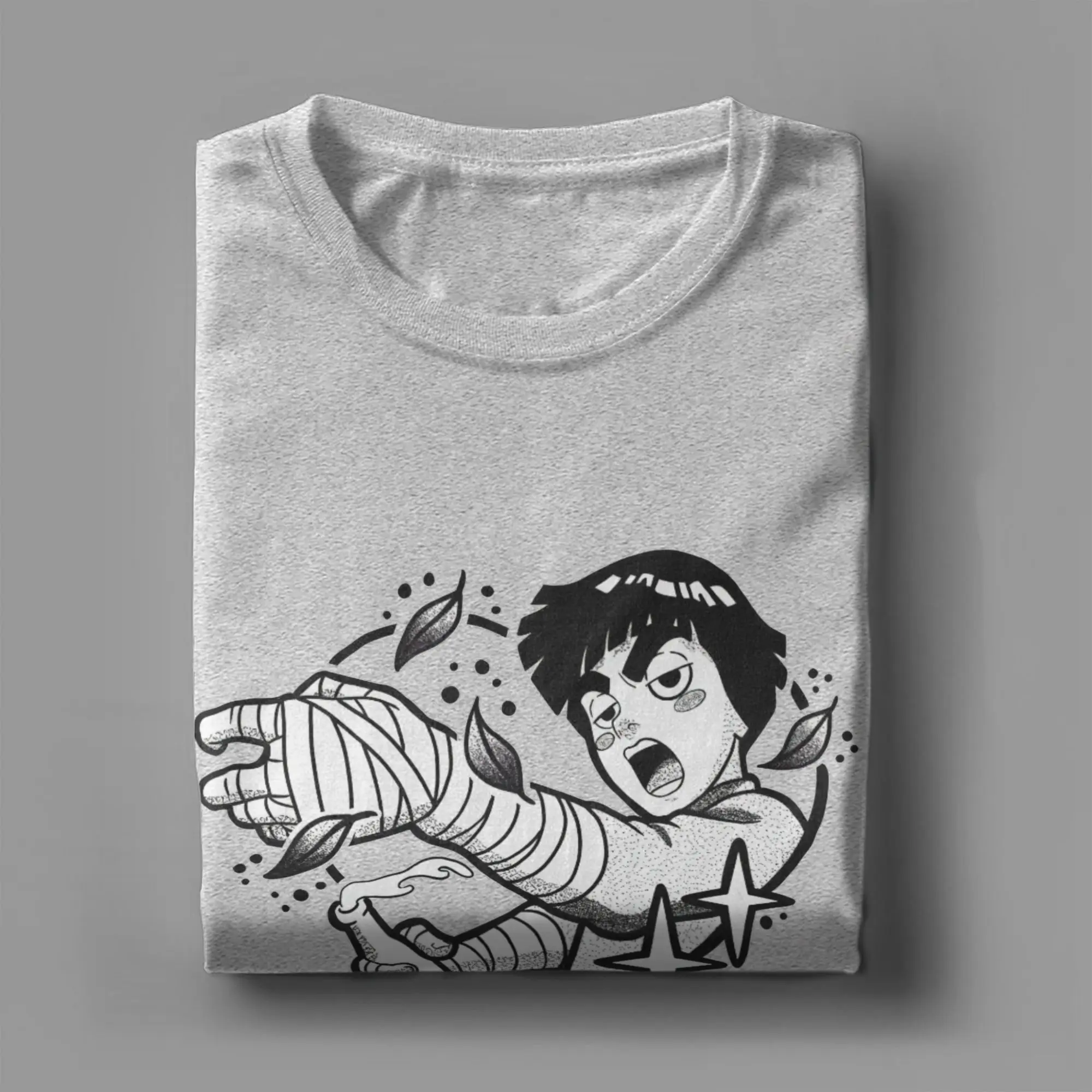 Фото Мужская футболка Rock Lee Naruto, крутые хлопковые футболки с короткими рукавами, футболка с изображением манги и аниме, одежда с круглым вырезом, с принтом №4
