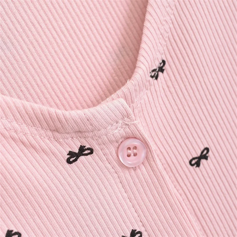 KEYANKETIAN новинка 2024 года женское трикотажное платье-топ с бантом и лямкой на шее в