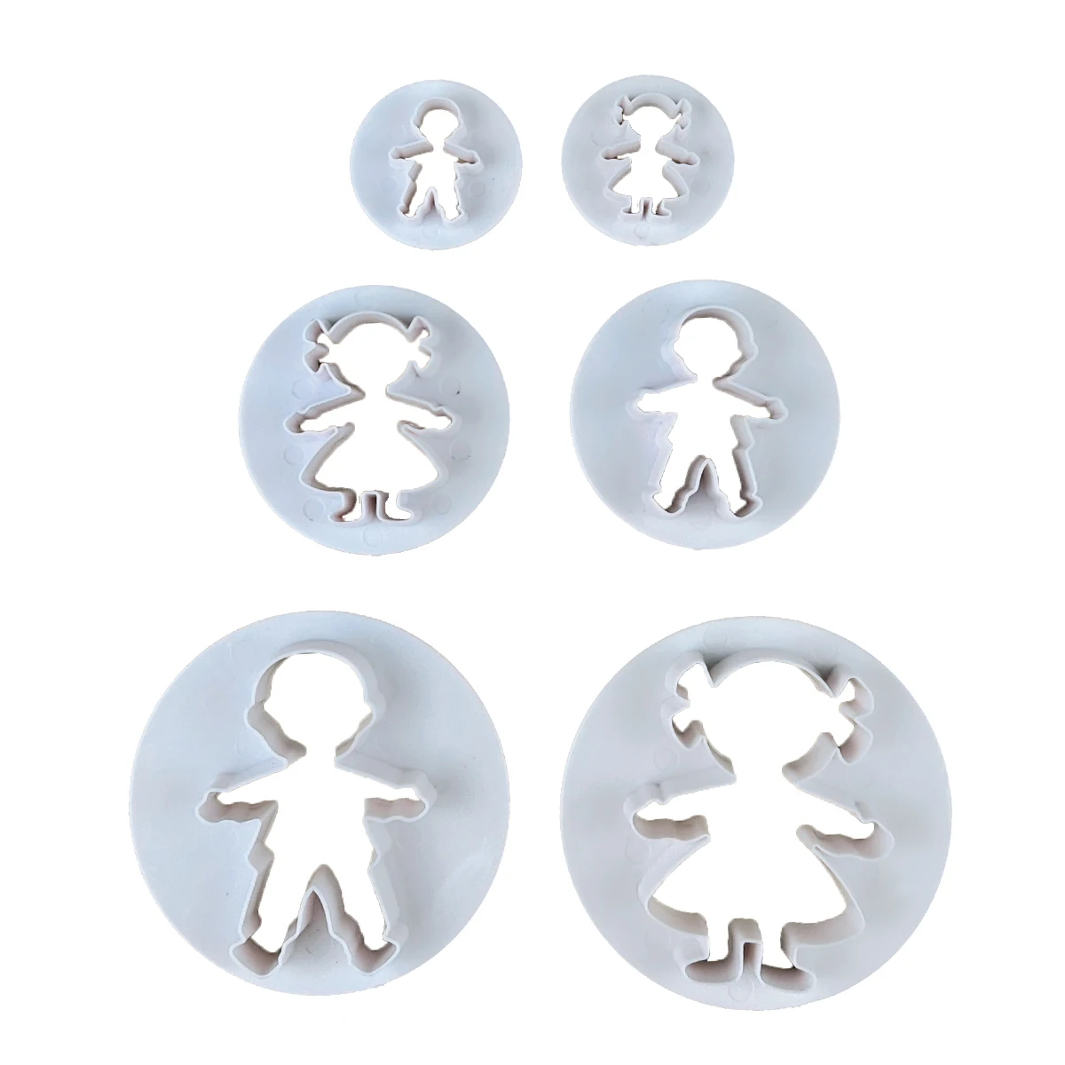 

3Pcs Boys / Girls Cake Fondant Cookie Cutter Mold Biscuit Decor Kitchen Bakeware Baking Tools Set Pastry And Bakery Accessories