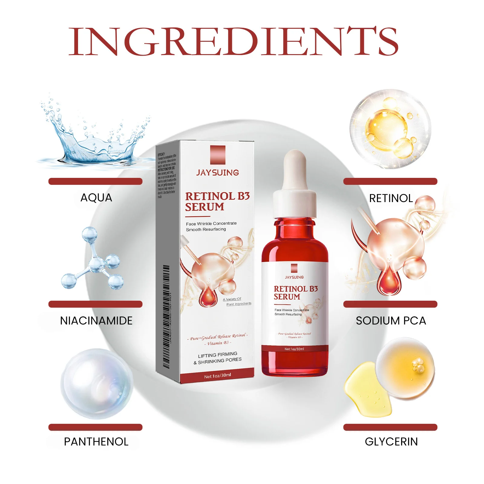 JAYSUING Чистая сыворотка для лица с ретинолом удаление морщин против старения
