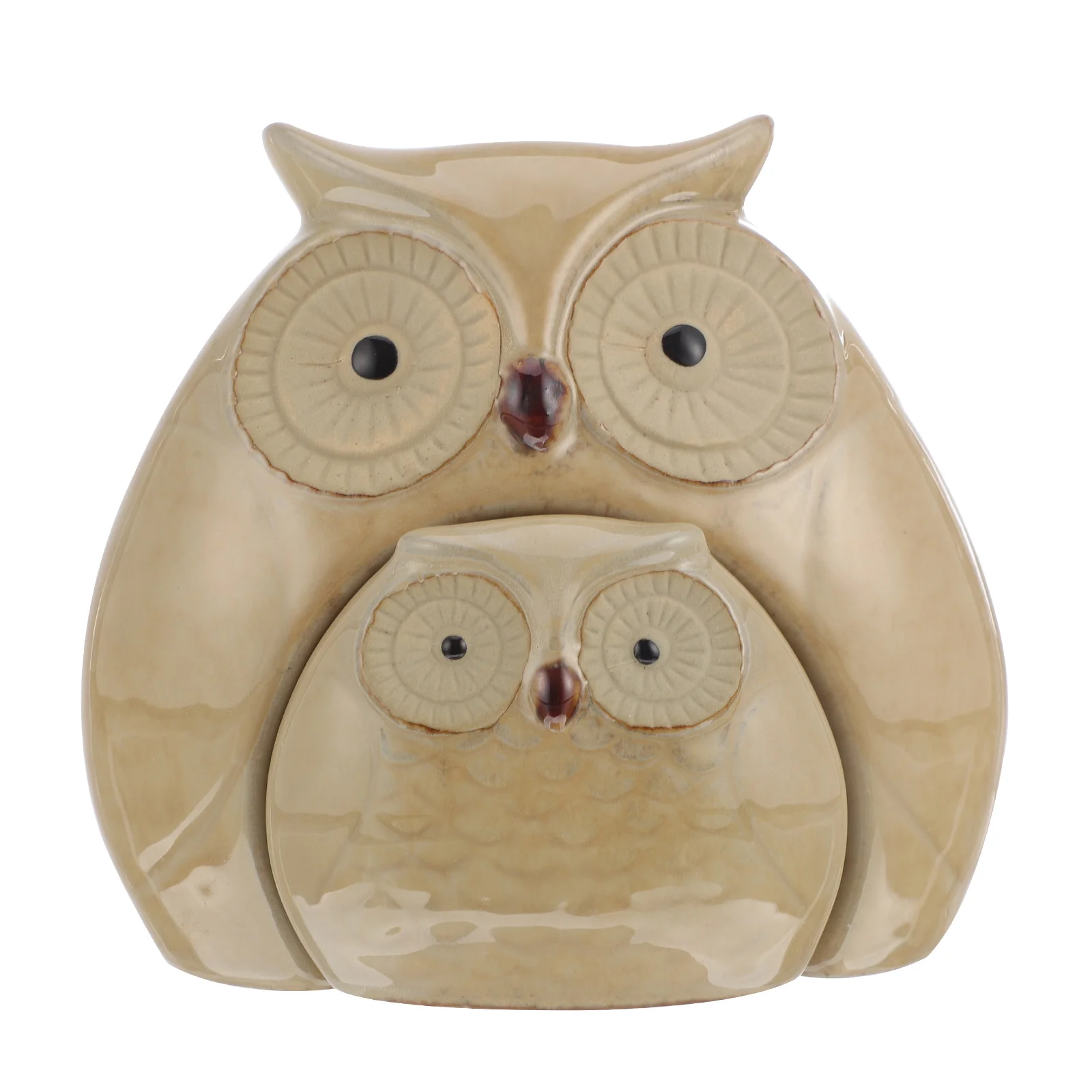 

2Pcs Ceramic Owl Decors Creative Room Desktop Adornments Home Owl Decorations