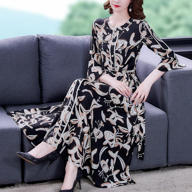 Women Floral Boho Chiffon Maxi Dress Spring Summer Short Flare Sleeve  Elegant Bodycon Dress 2022 Korean Fashion Casual Vestidos - купить по  выгодной цене | AliExpress
