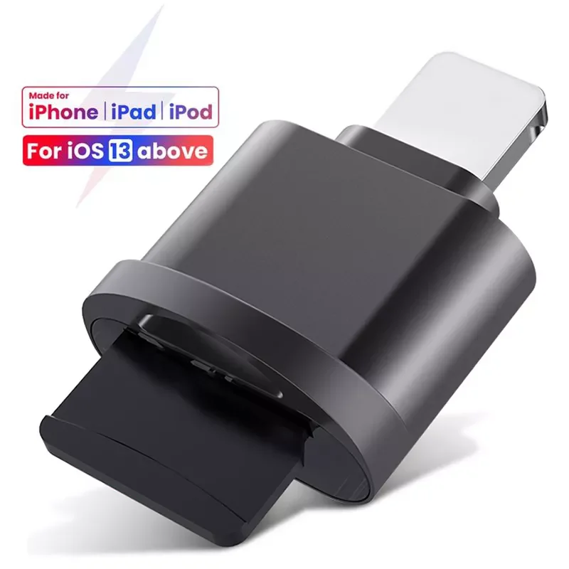 

For iPhone 13 13pro Card Reader Micro SD TF Card Reader Adapter for iOS System External OTG Memory Card Reader For iPhone 12 11