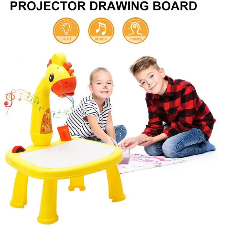 

Child Smart Projector Sketcher Desk Painting Machine Enlightenment Early Education Drawing Board Table Writing Board Toys