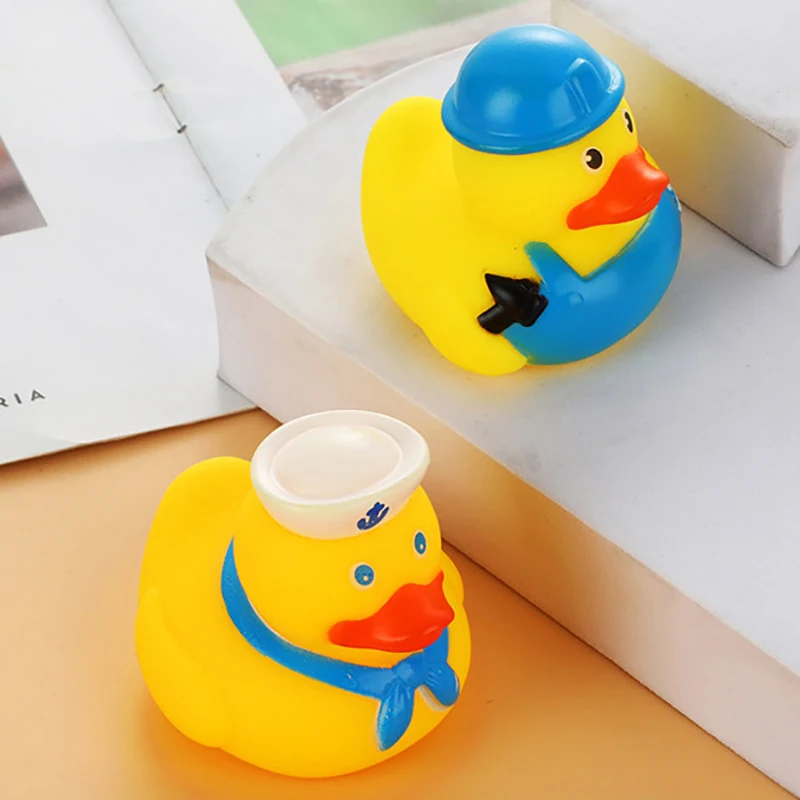 Желтая игрушка из ПВХ утка игрушки для дошкольного использования Детская