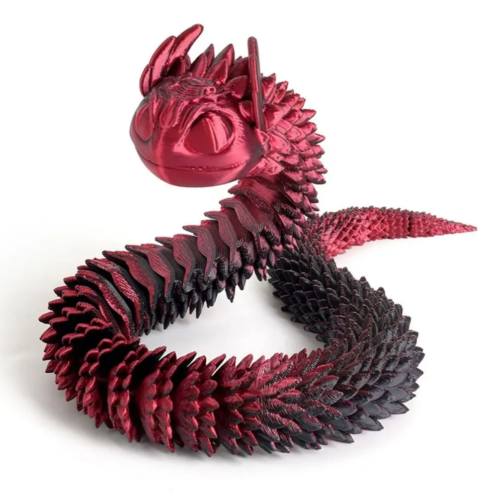 Светящаяся модель с принтом 3D печатная змея реалистичная имитация змеи ручной