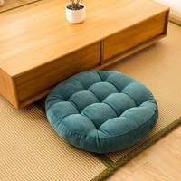 inyahome meditation floor round pillow for seating on floor solid tufted thick pad cushion for yoga balcony chair seat cushions