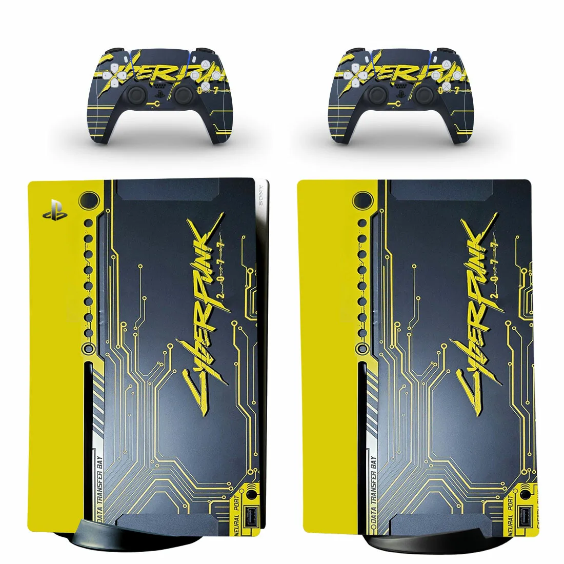 

Цифровая наклейка Cyberpunk PS5, наклейка для консоли и контроллеров PS5, Виниловая наклейка