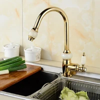 hot sale brass kitchen sink mixer tap european style kitchen faucets with pull down sprayer