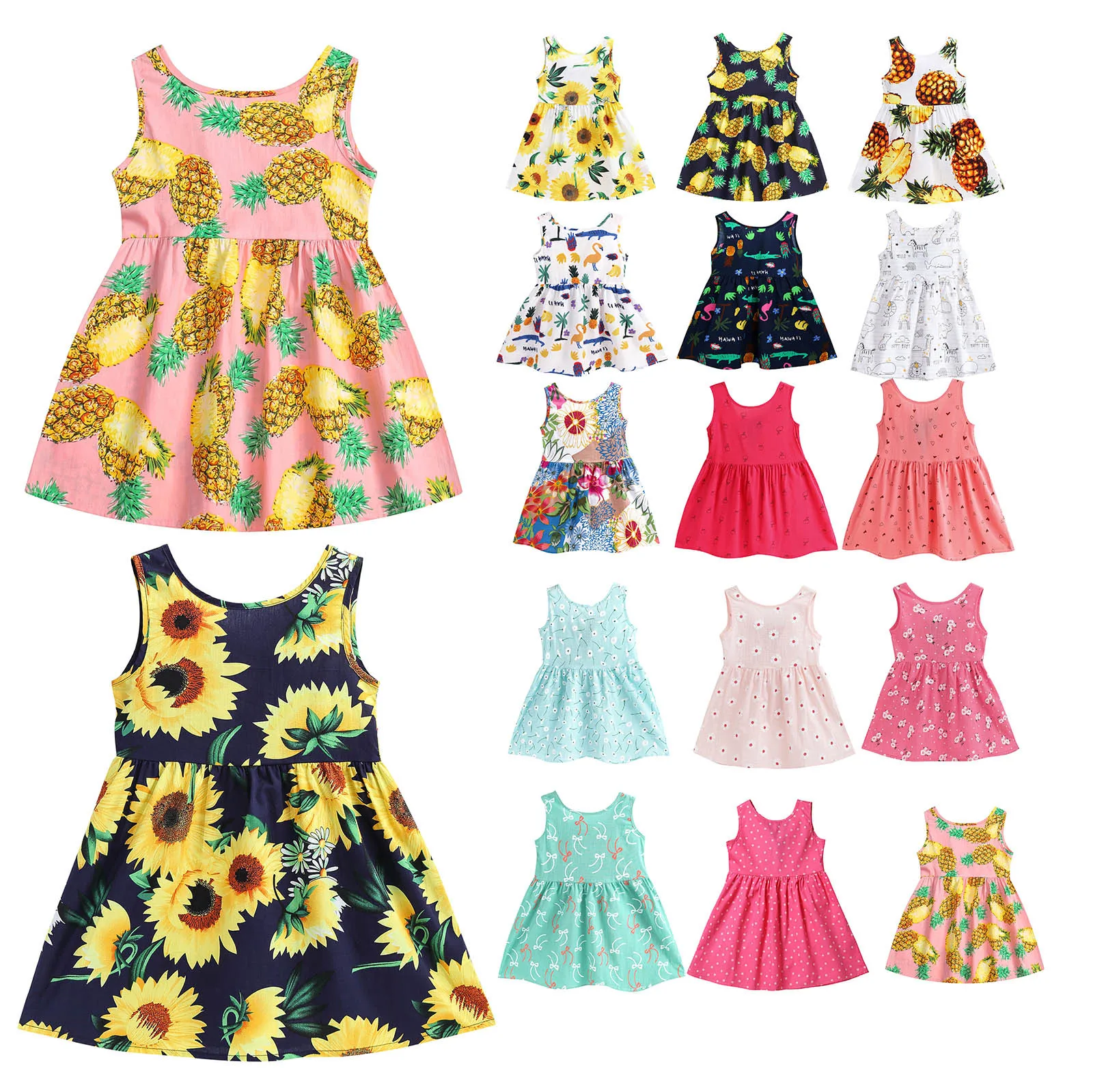 Платье на шнуровке без рукавов с открытым бантом сзади Хлопковые Платья круглым