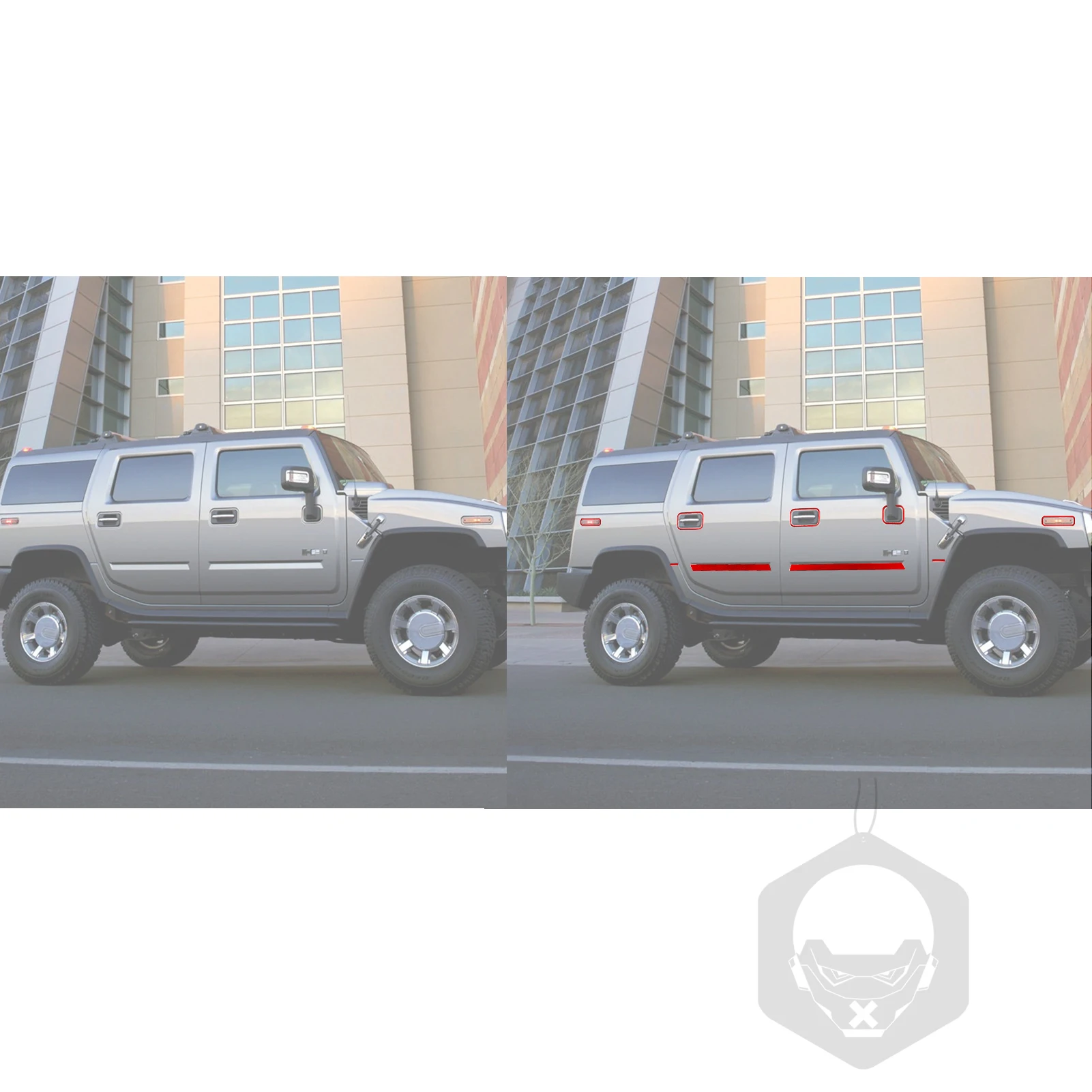 Декоративная панель из углеродного волокна для Hummer H2 2003-2007 декоративная крышка