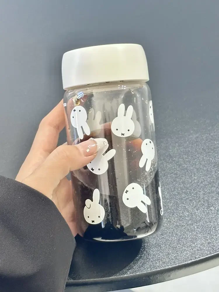 Kawaii Miffy прямая чашка для напитков с милым узором 420 мл детская пластиковая воды