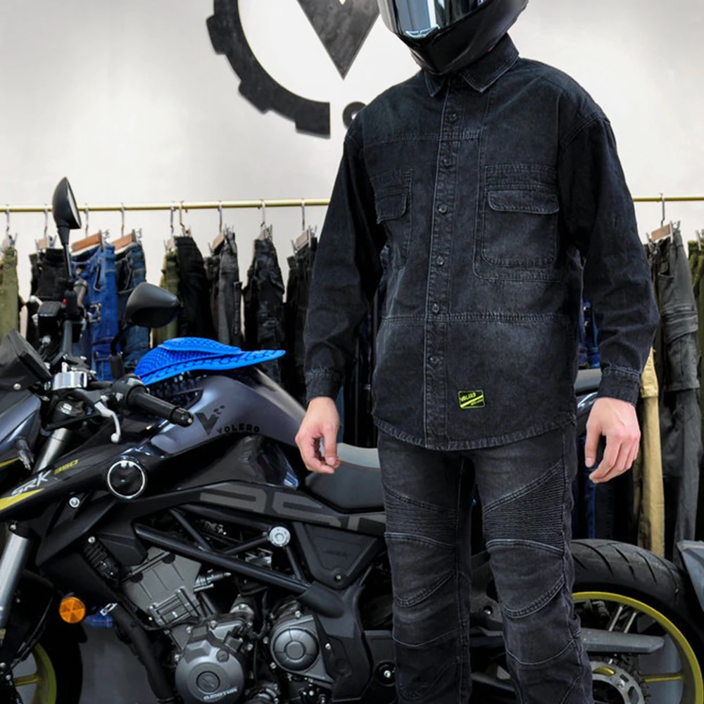 Motorcycle Jacket Retro Men Shirt Protective Gear Summer Motocross Enduro Racing Oxford Jacket Motorbike Clothing S-4XL enlarge