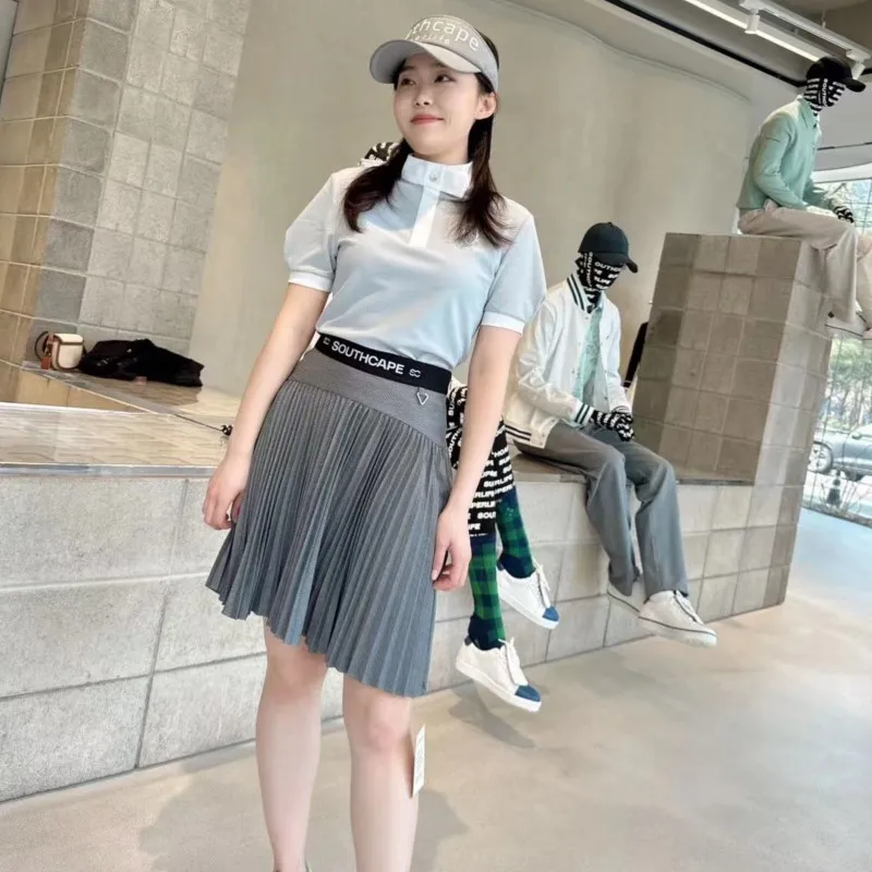 Women's Casual Polo Shirts with Pocktes Regular Fit Short Sleeve Polo Shirt with Contrast Color Collar for Women