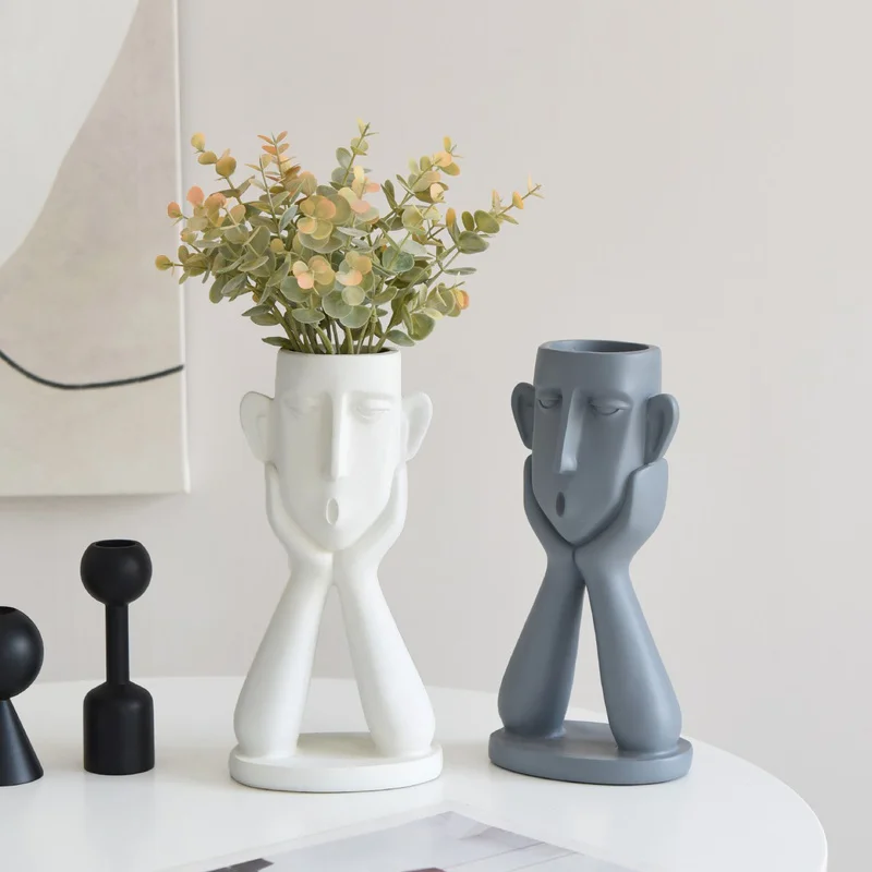 

Modern Personality Art Character Creative Vase Soft Decoration Decoration Living Room Porch Wine Cabinet Decoration