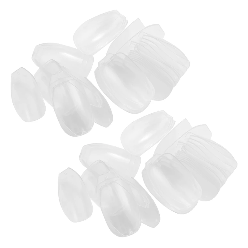 

Nails Full Cover - Short Ballerina Nails Fake Nail 1000Pcs Acrylic False Nail Tips, 10 Sizes-Transparent