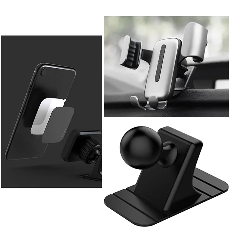 17mm ball head phone holder base car dashboard mount anti skid universal fixed bracket for phone stand accessories free global shipping