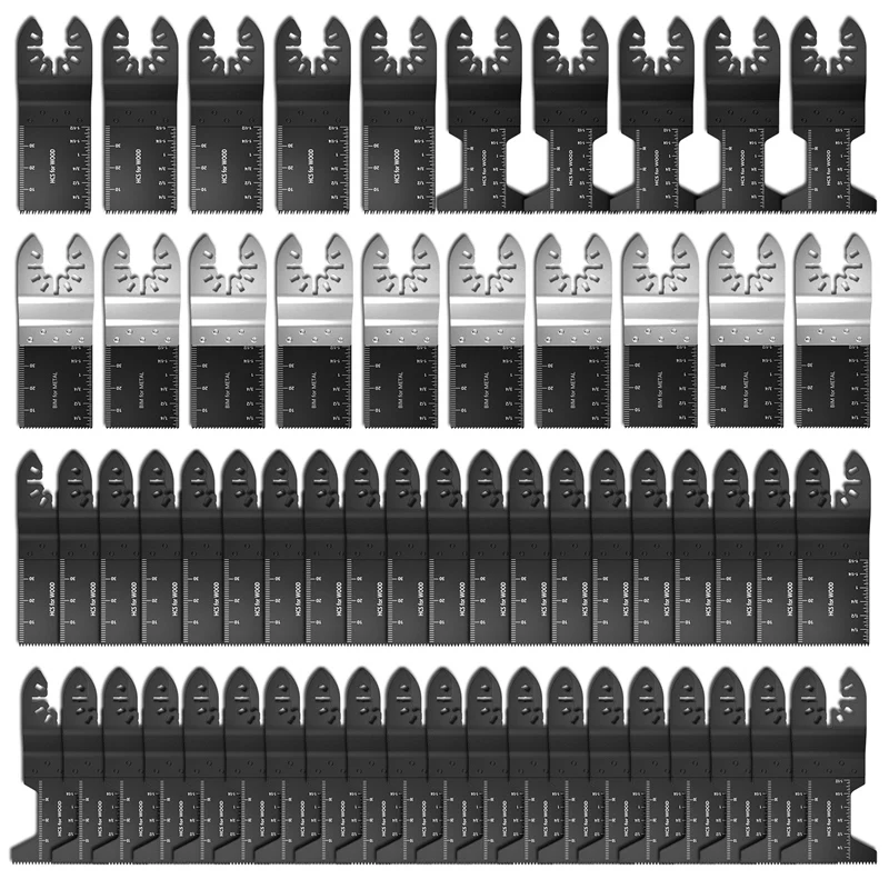

60 шт. многофункциональные точные лезвия для пилы, Осциллирующее полотно, набор для резки дерева, инструмент из ДСП, полотно для циркулярной ...