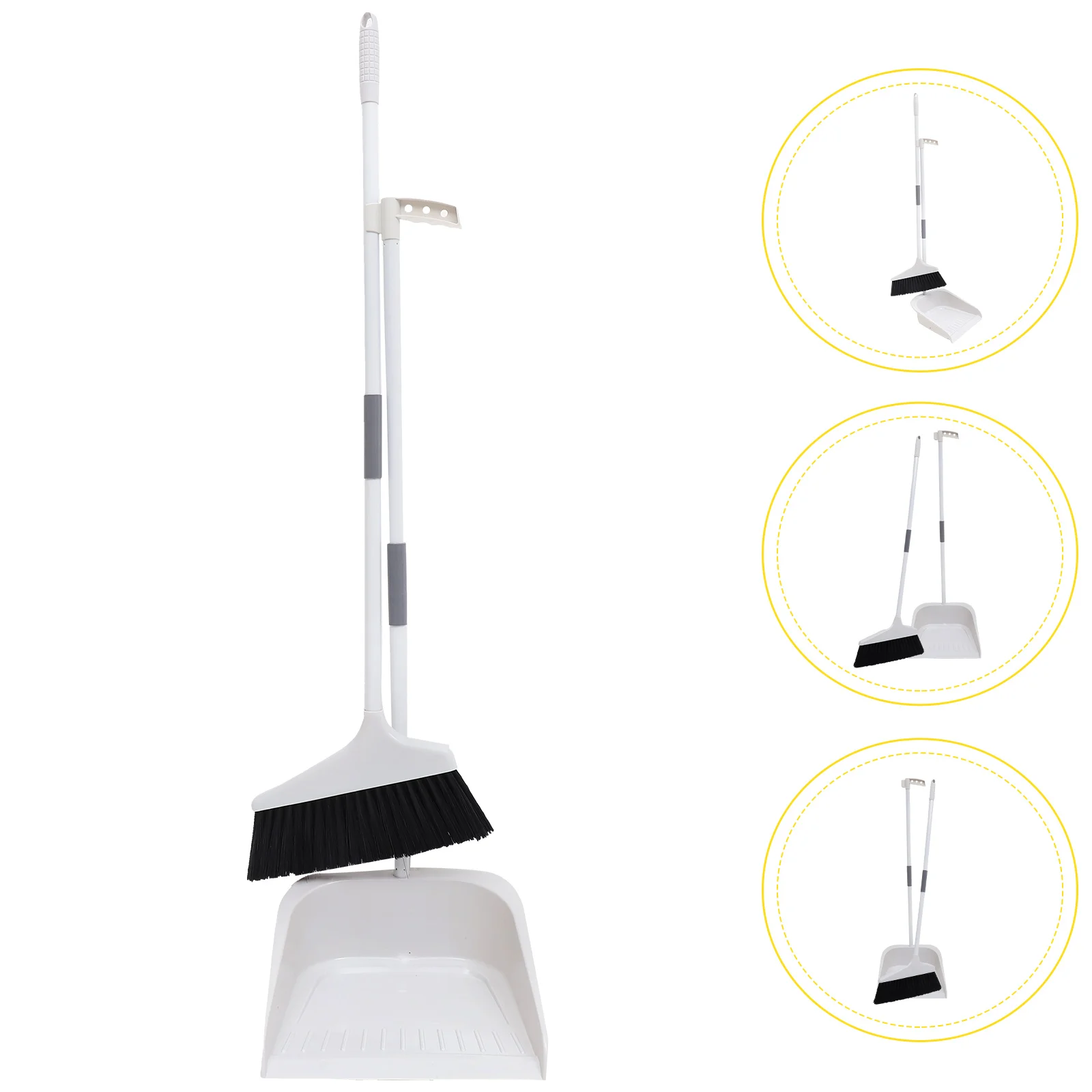 

Broom Dustpan Long Handle Cleaning Kit Stainless Steel Supplies Office
