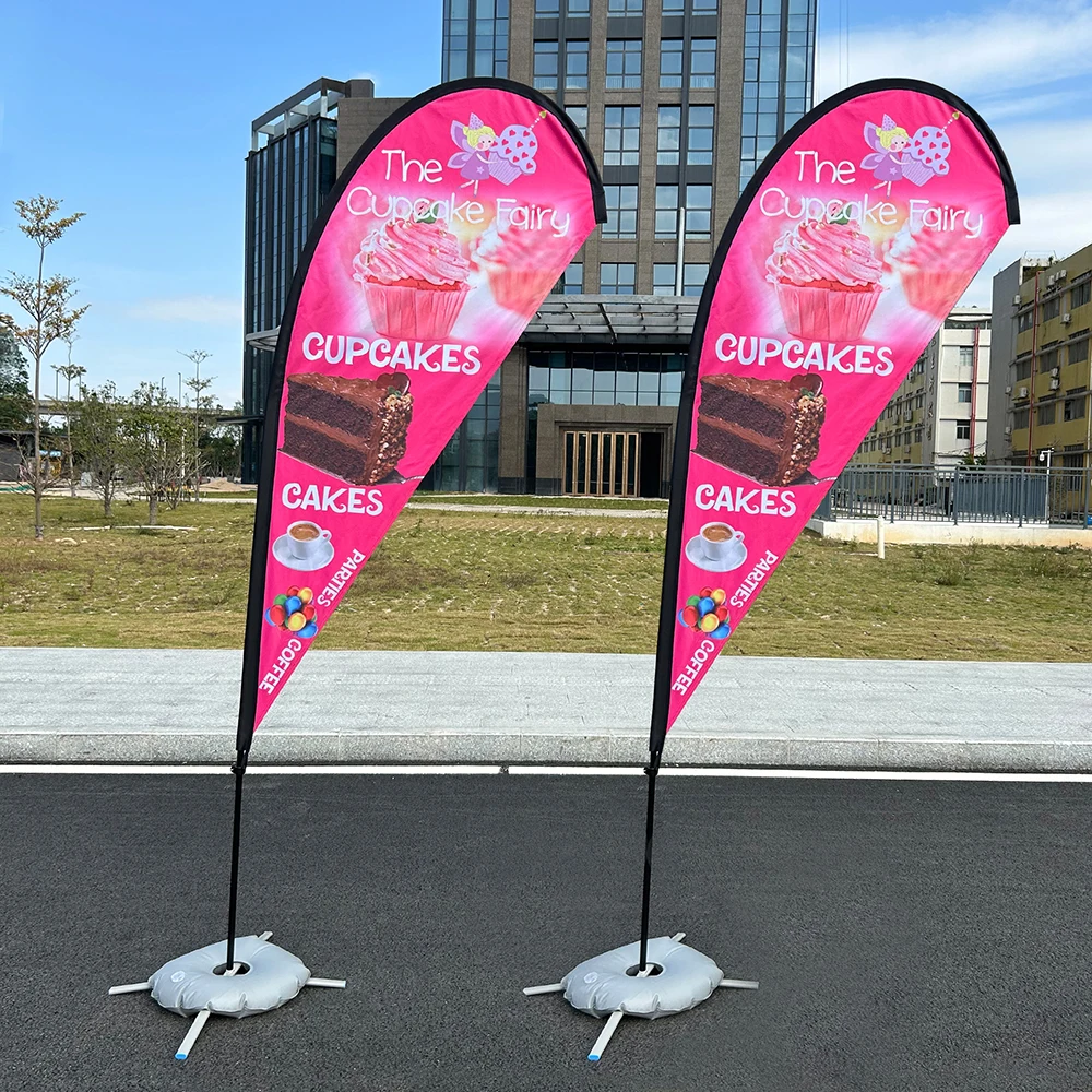 

Teardrop Flags Graphic Custom Banner Outdoor Beach Advertising Personalized Celebration Decoration Free Design Without Flagpole