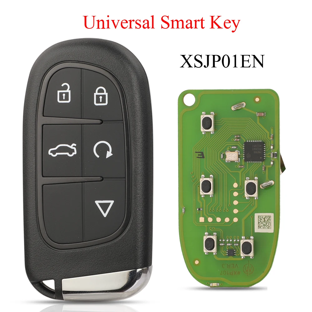 Jingyuqin 1 шт./лот 5 кнопок Xhorse XSJP01EN XM38 серия умный дистанционный ключ для Jeep Type 2 стиль
