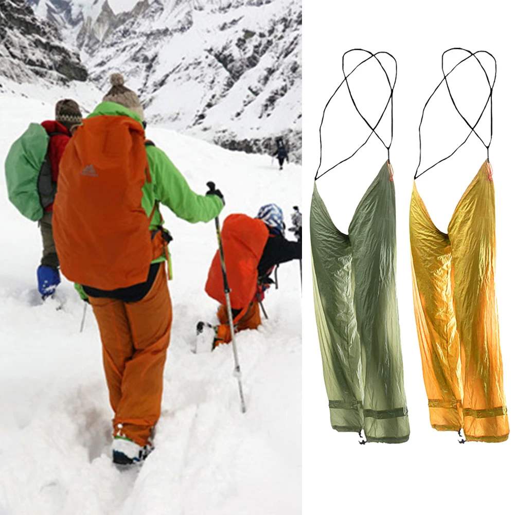 

20D Double Silicone Coated Nylon Folding Pants Waterproof Trousers Men Women Climbing Rain Trouser Tear Resistant Weatherproof
