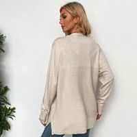 2022 commuter long sleeved knitted cardigan womens spring and autumn new style tops comfortable casual sports womens clothing