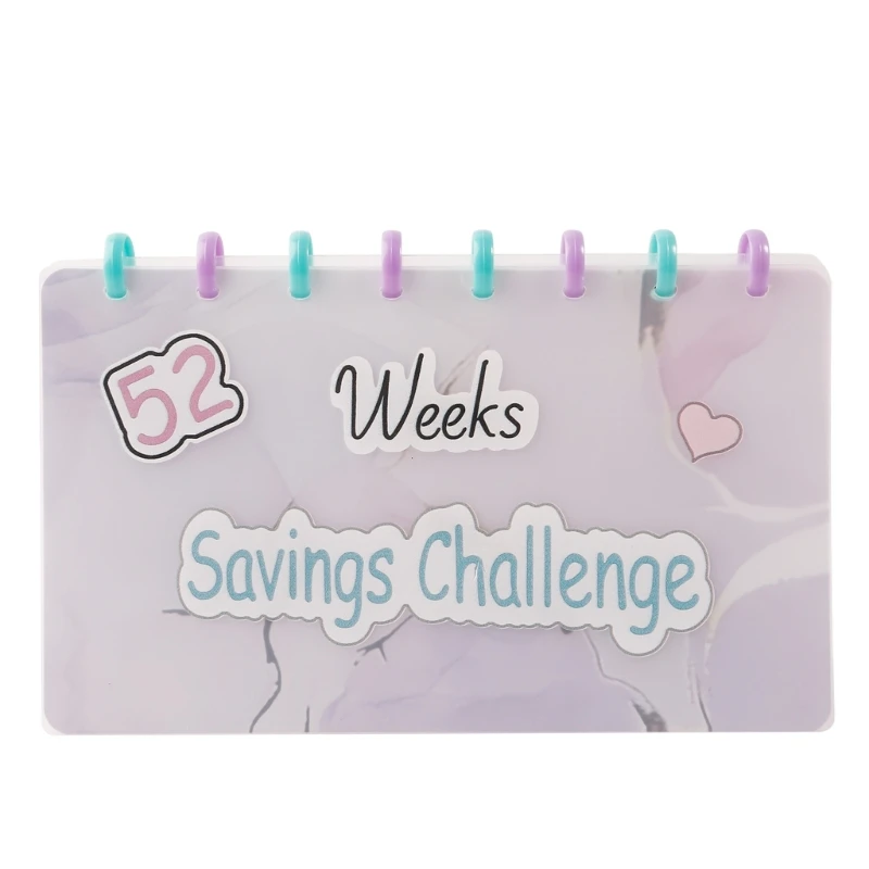 

Binder Clear Refillable Money Organizers 52 Week Savings Challenge Planner Cash Envelopes Inside for Women Men Unisex