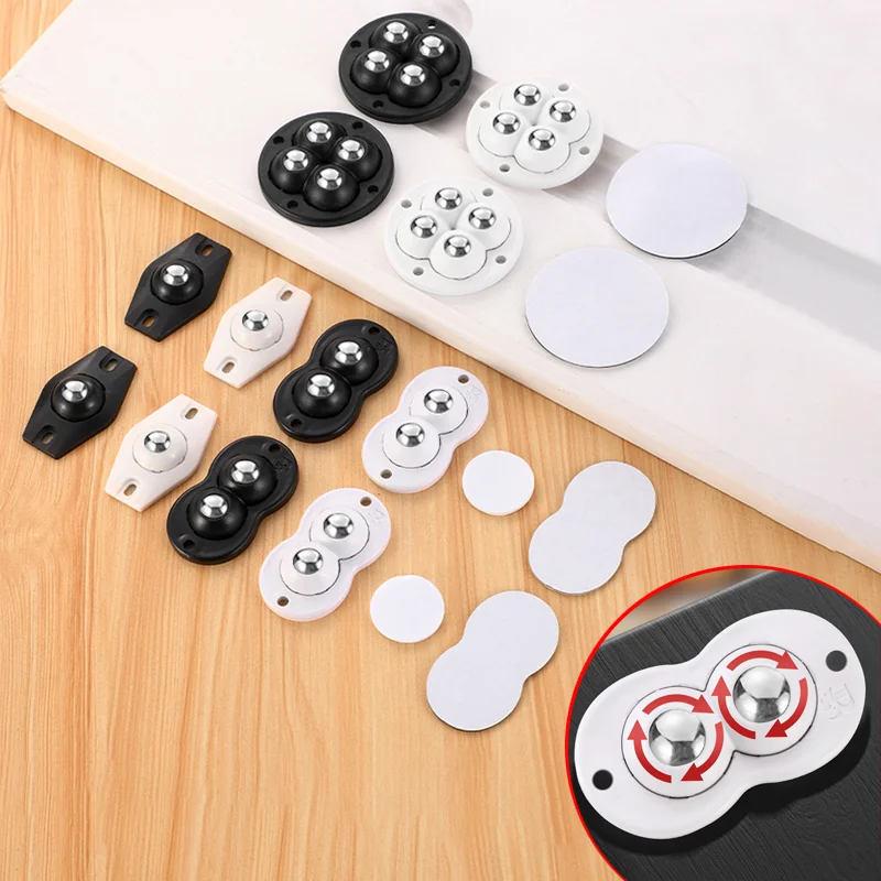 

New Small Wheels for Furniture Wheels Furniture Move Roller Self Adhesive Furniture Caster Home Baby Bed Universal Caster Wheel