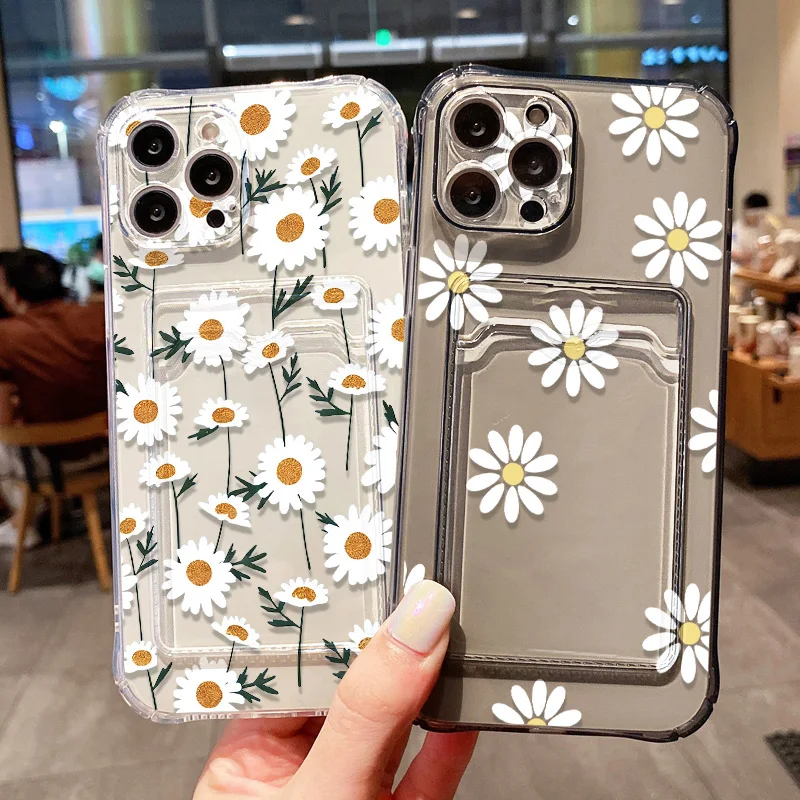 Фото Чехол-кошелек с цветочным узором для iPhone 17 Pro Max, Air 16e, 15, 13, 14, 11, 12, 16 Pro, 7, 8 Plus, SE, XR, XS с отделениями для карт №1